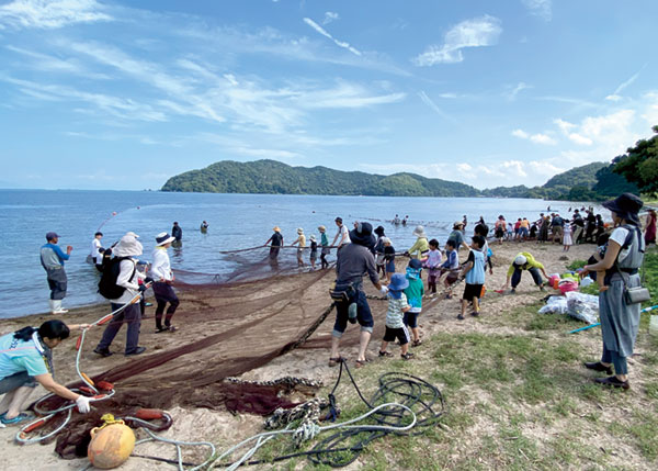 宮ヶ浜地引網体験