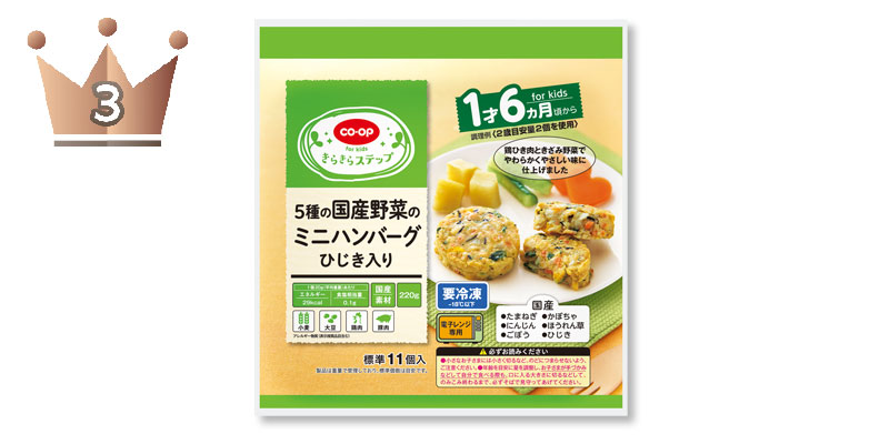 人気商品第3位　ミニハンバーグ ひじき入り