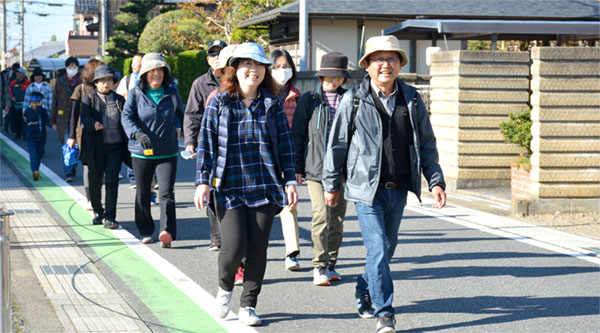 2019年度の健康ウォークのようす